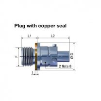 Stäubli CBR 02 7410 Quick (Dry) Coupling - Plug with copper seal